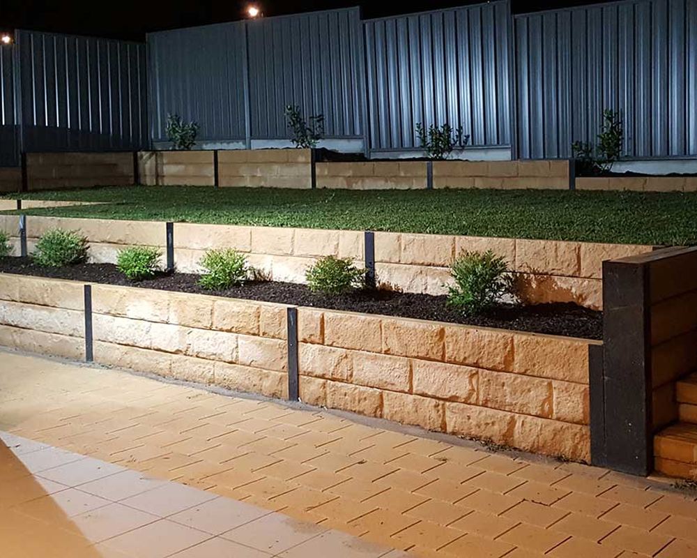 Completed retaining wall in Camberwell