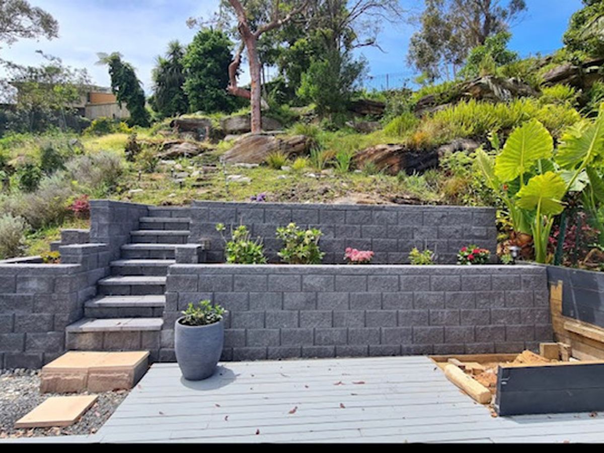 Retaining wall project in Croydon