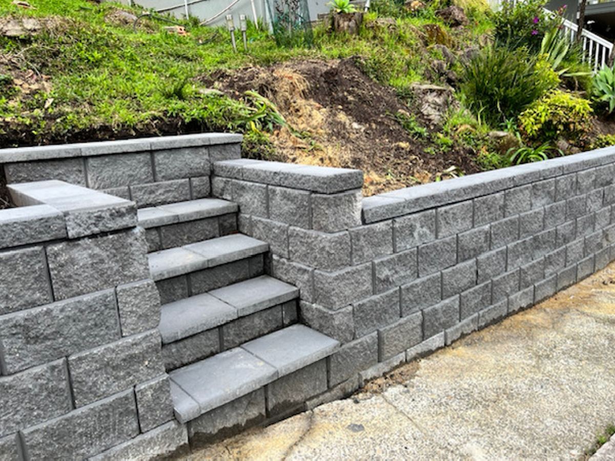 Retaining wall project in Doncaster
