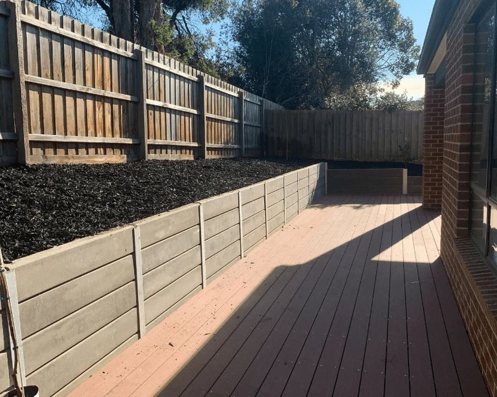 Completed retaining wall in Templestowe